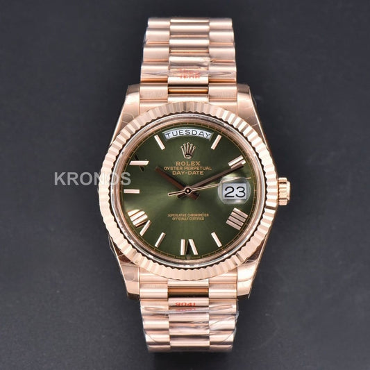 Daydate 40mm Green Dial Roma Marker - Authentic Movement