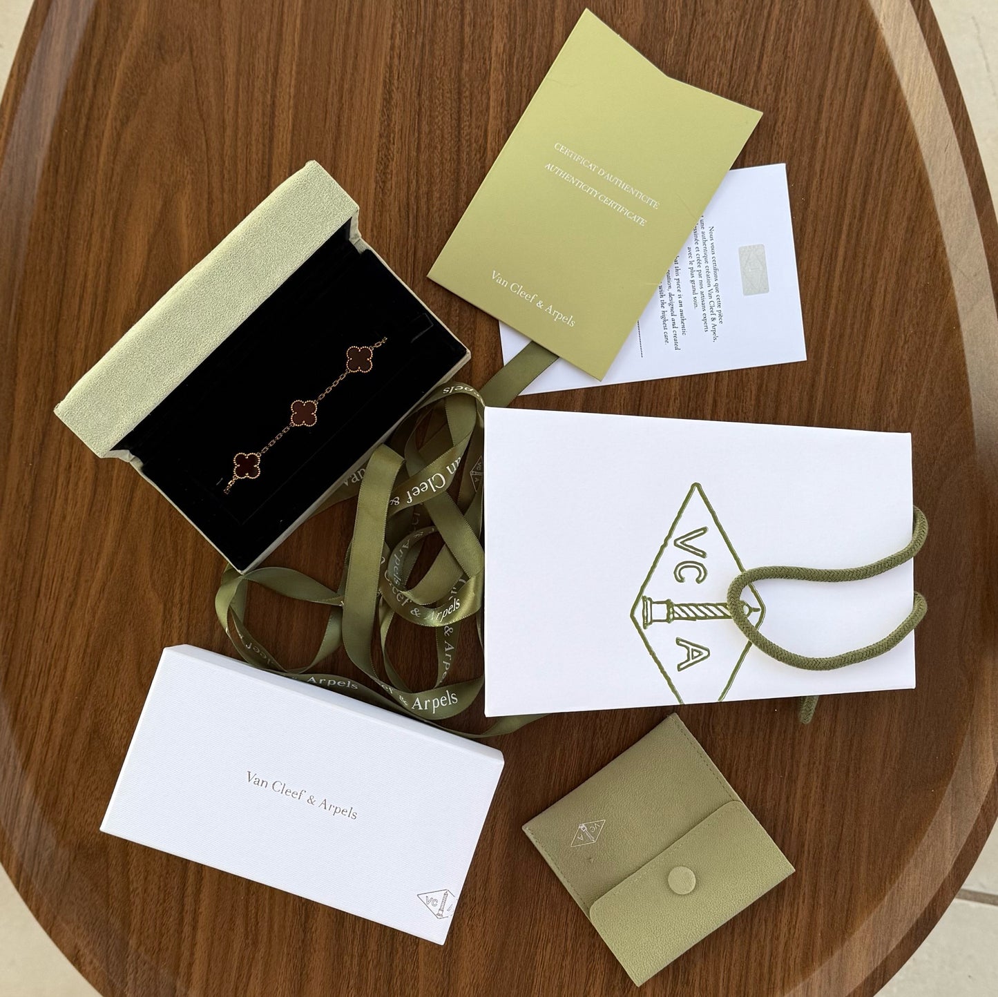 VC Red Steel Bracelet with 18K Gold Plating