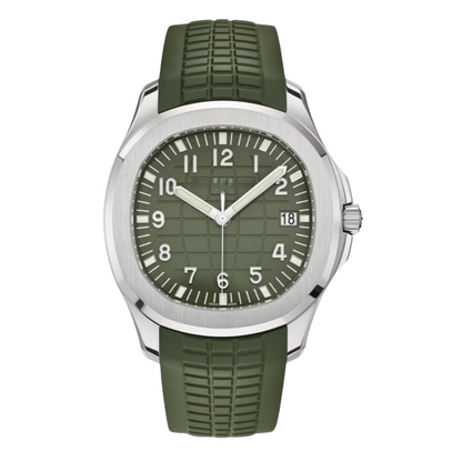 Aquanaut Steel – Green Dial Rubber Strap