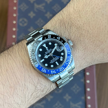 GMT-Master II "Batman" Oystersteel -  Black Dial Black & Blue Bezel Oyster