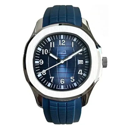 Aquanaut Steel – Blue Dial Rubber Strap