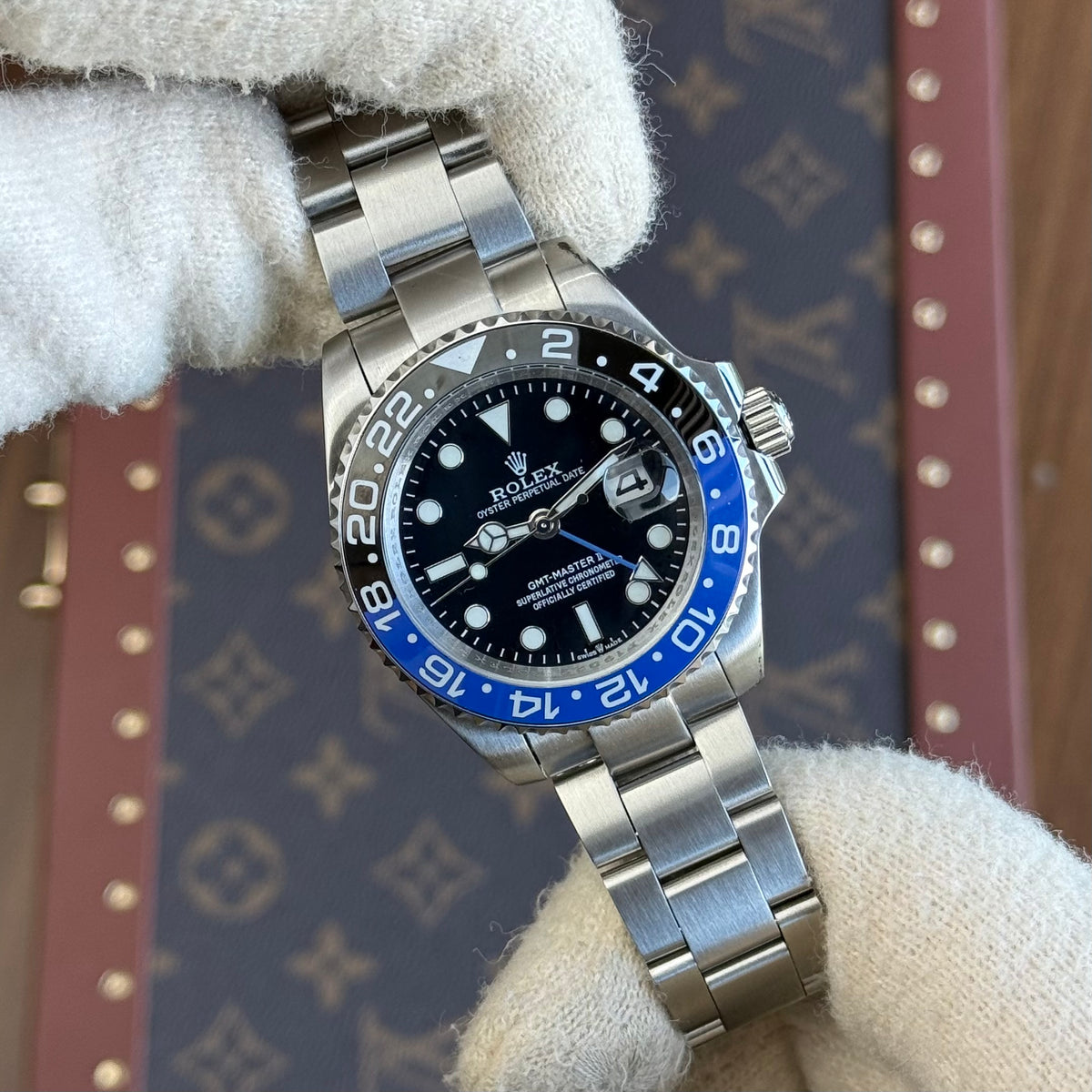 GMT-Master II "Batman" Oystersteel -  Black Dial Black & Blue Bezel Oyster