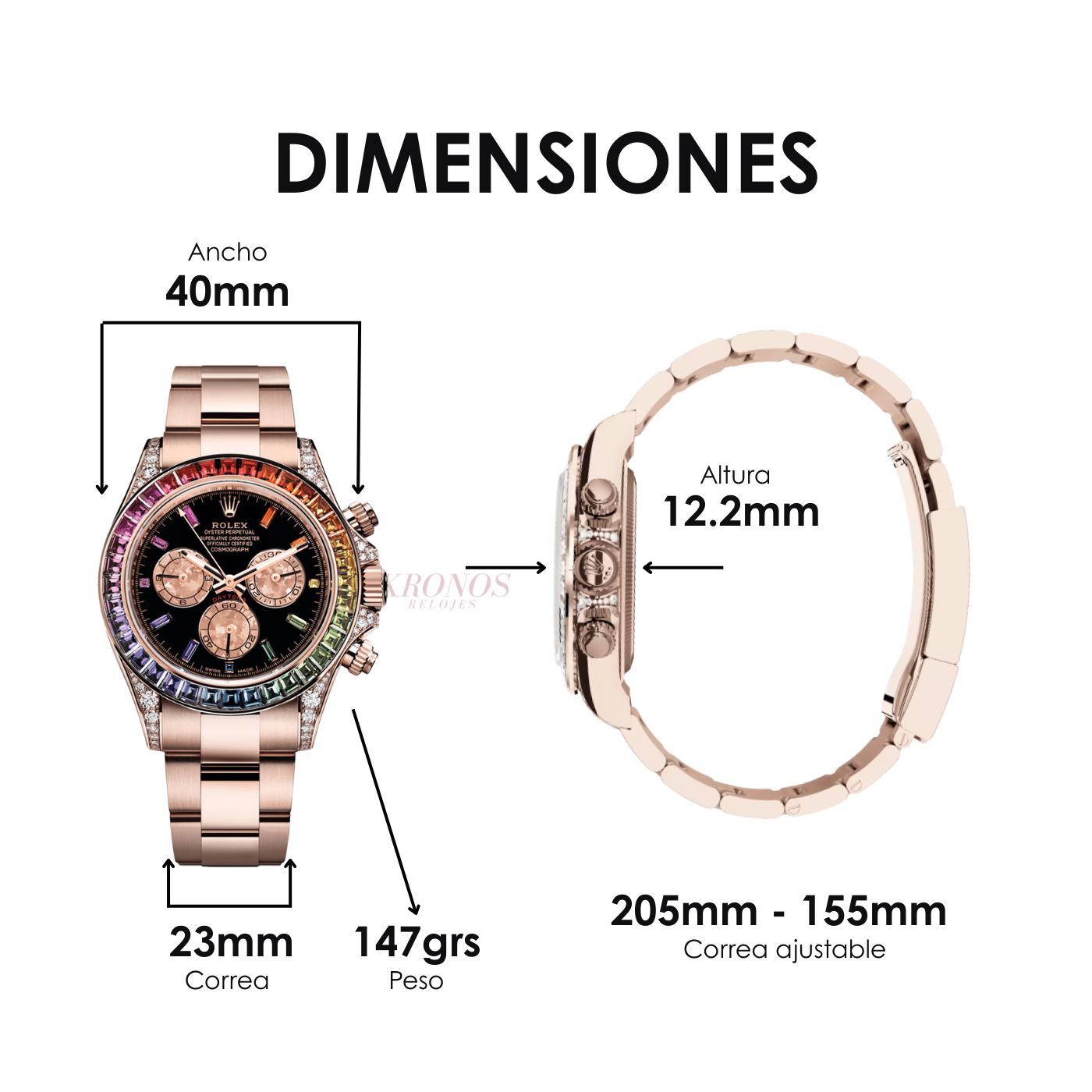 Daytona "Rainbow" Special Edition Yellow Gold – Black Dial Oyster Rolex Type