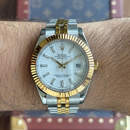 Datejust Rolesor - White Dial Jubilee