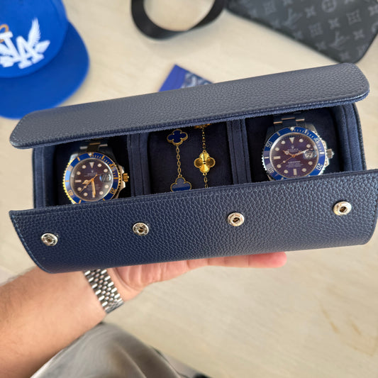 Travel Watch Roll Large - Blue