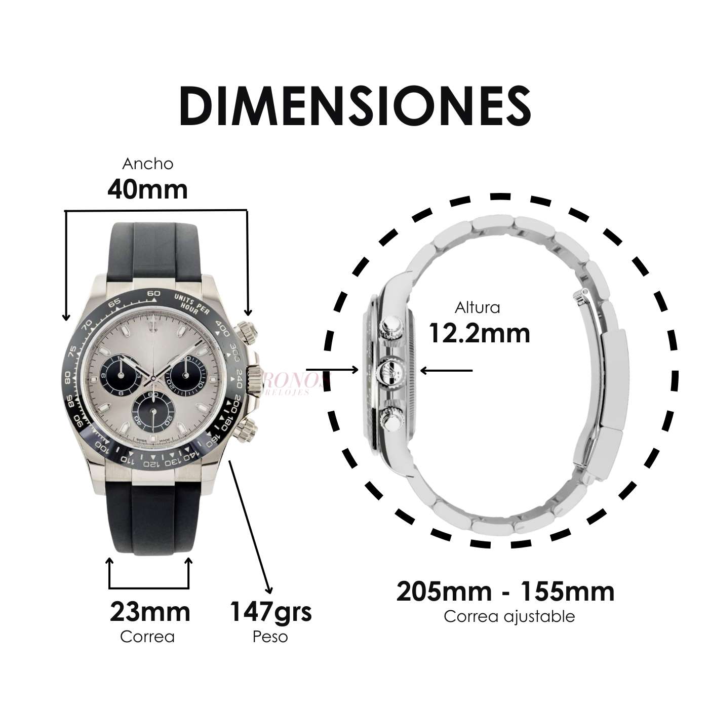 Daytona Oystersteel – White Dial Oysterflex
