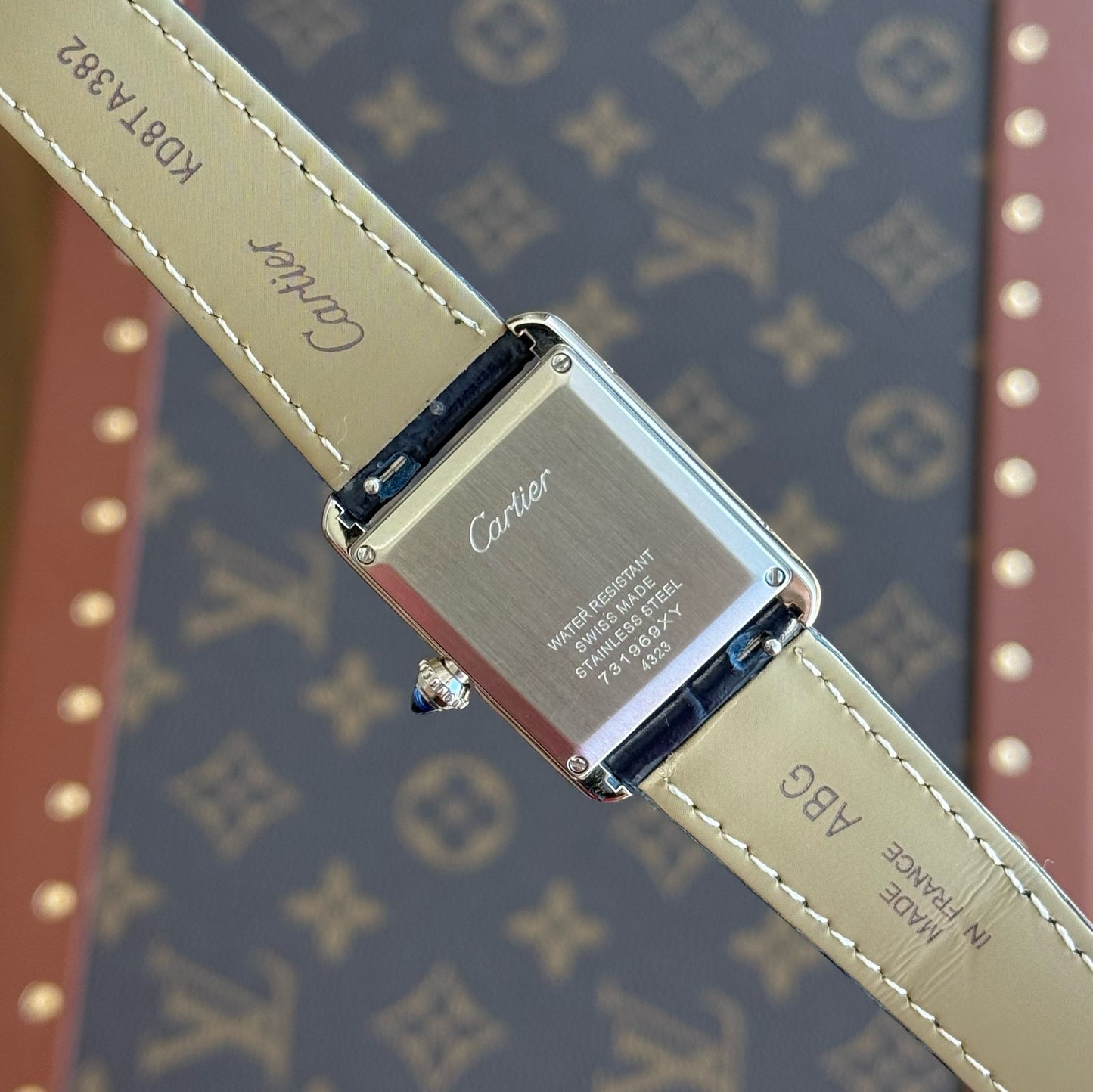 Tank Steel – Blue Minimal Dial Leather Strap