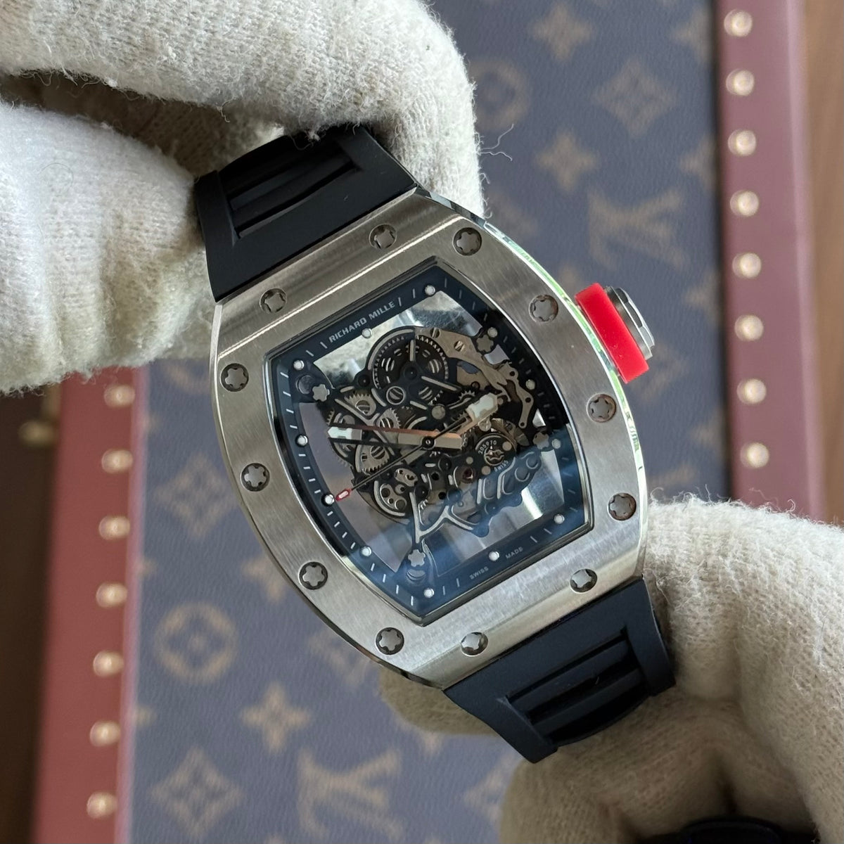 Rm035 Real Skeleton Dial Black