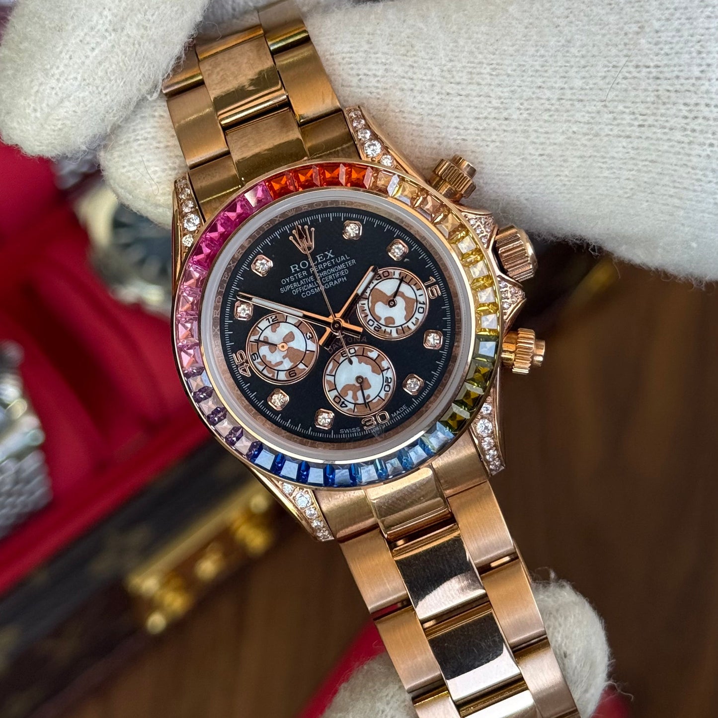 Daytona "Rainbow" Special Edition Yellow Gold – Black Dial Oyster Rolex Type