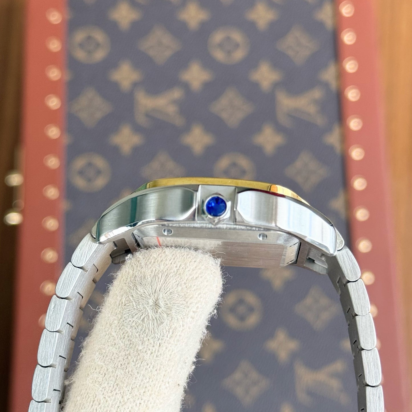 Santos Two-Tone – White Dial Cartier Type