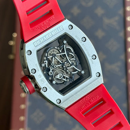 Rm035 Real Skeleton Dial Red
