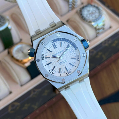 Royal Oak Offshore steel – White Dial Rubber Strap Type AP
