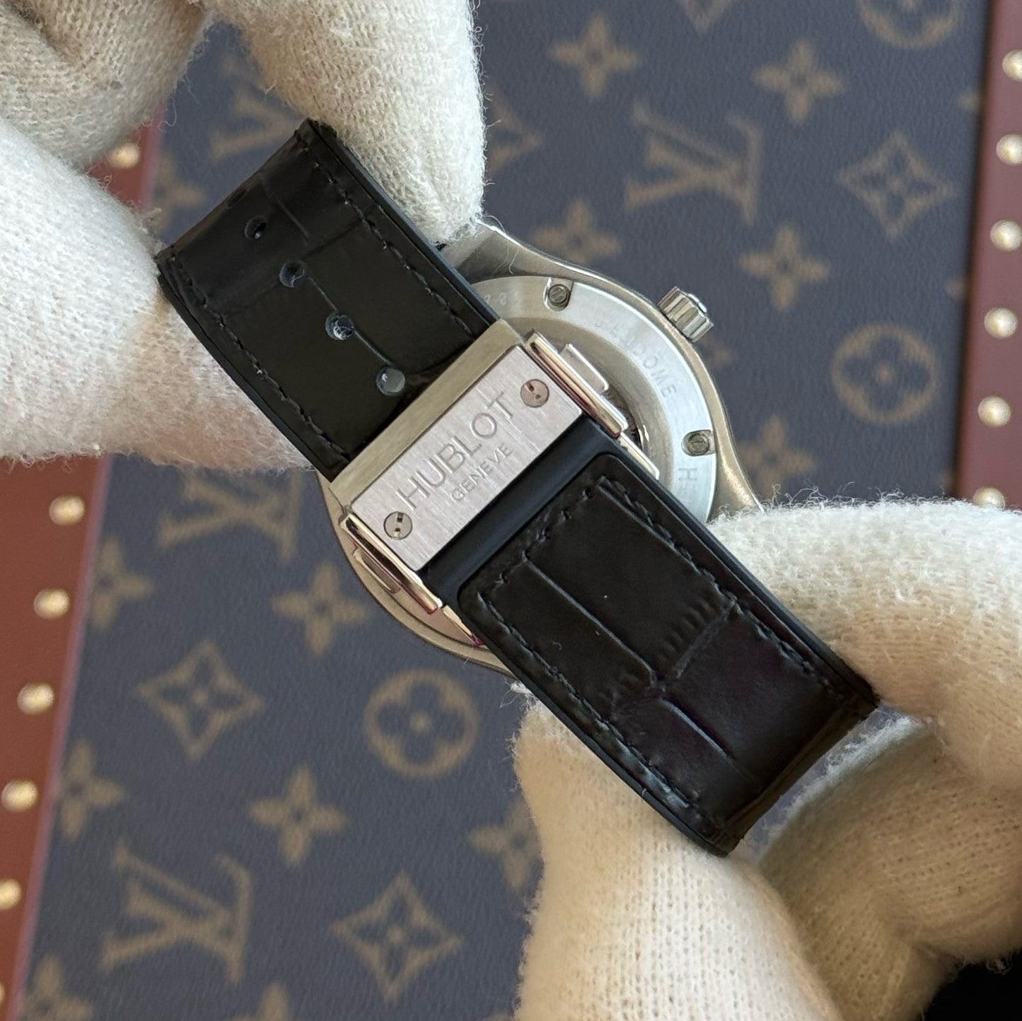 Classic Fusion Steel – Black Dial Leather Strap