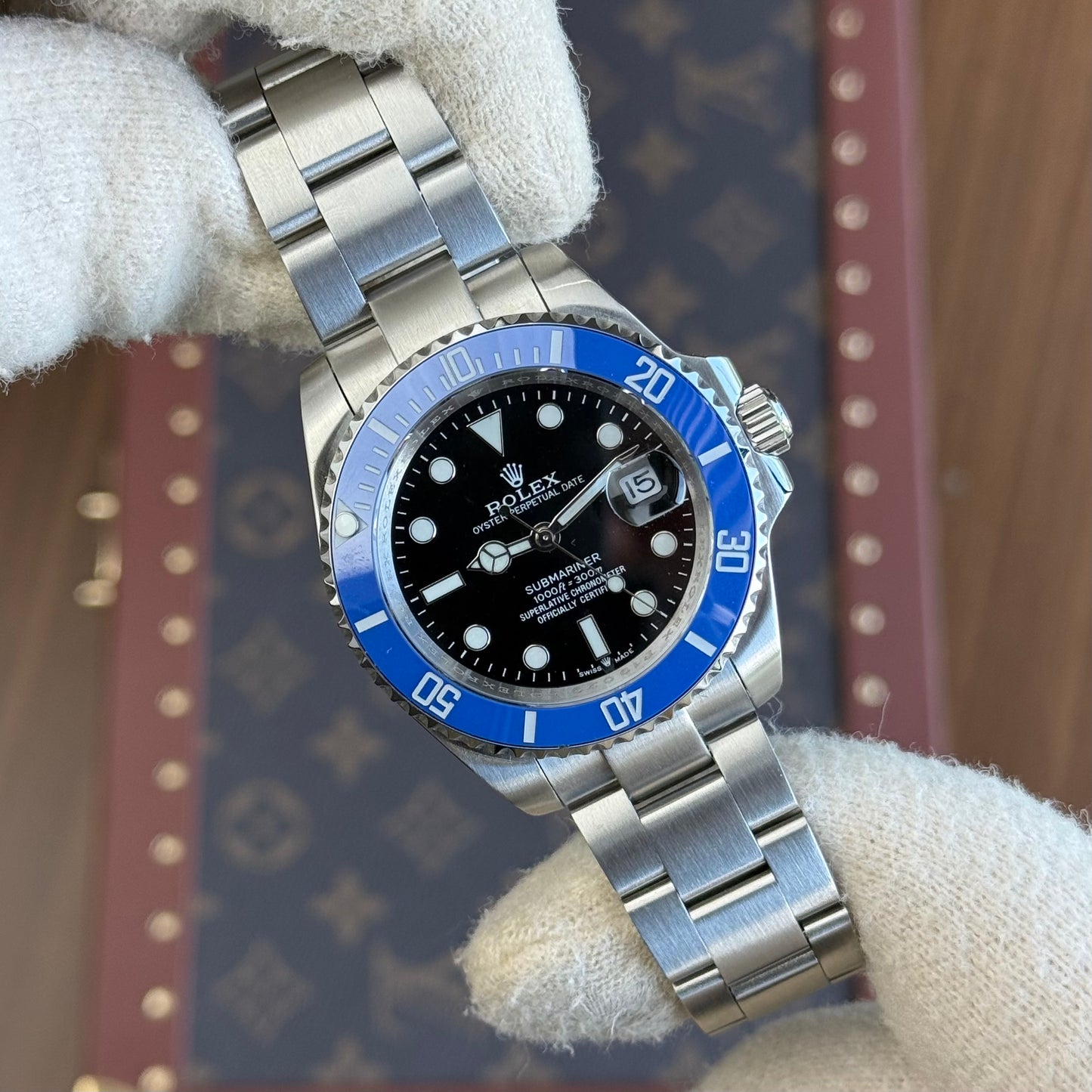 Submariner "Cookie Monster" Oystersteel – Black Dial Blue Bezel Oyster Date