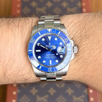 Submariner "Smurf" Oystersteel – Blue Dial Blue Bezel Oyster Date