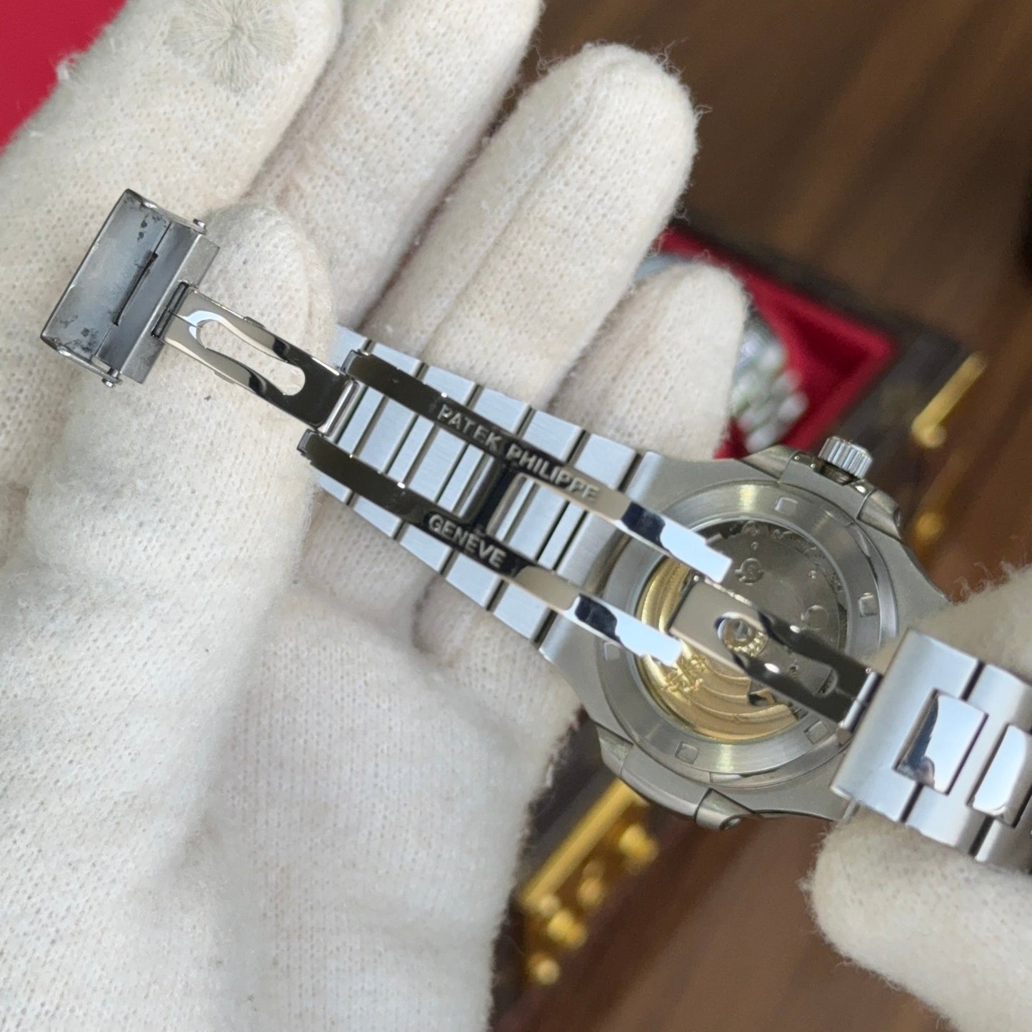 Nautilus Steel – Black Dial Patek Type