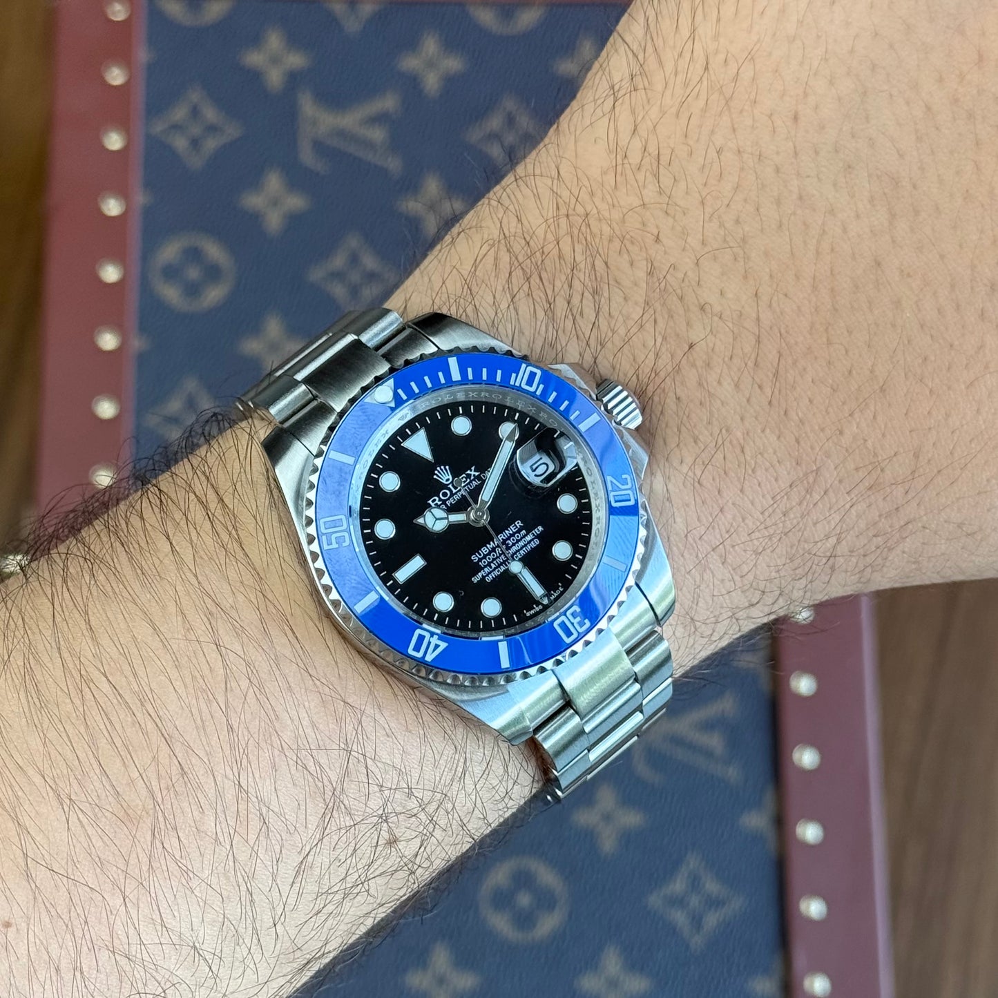 Submariner "Cookie Monster" Oystersteel – Black Dial Blue Bezel Oyster Date