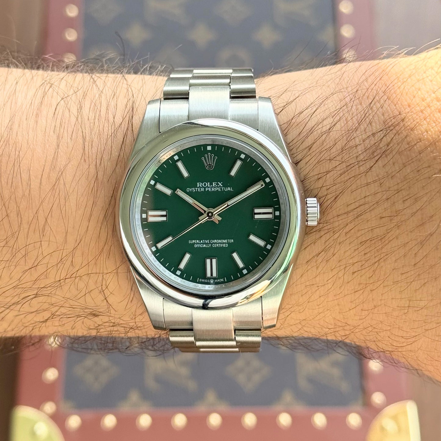 Oyster Perpetual Oystersteel - Green Dial Oyster