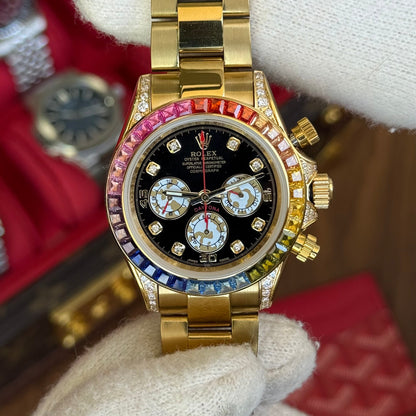 Daytona "Rainbow" Special Edition Yellow Gold – Black Dial Oyster Rolex Type
