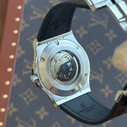 Classic Fusion Steel – Black Dial Leather Strap