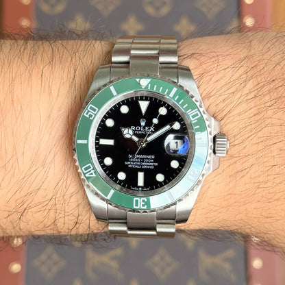 Submariner "Starbucks" Oystersteel – Black Dial Green Bezel Oyster Date