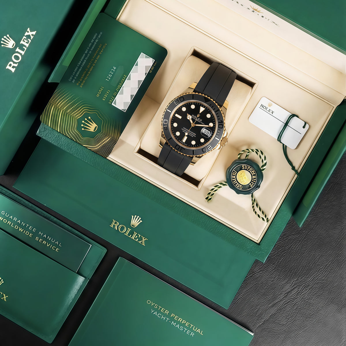 Yacht-Master Yellow Gold – Black Dial Oysterflex