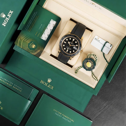 Yacht-Master Yellow Gold – Black Dial Oysterflex