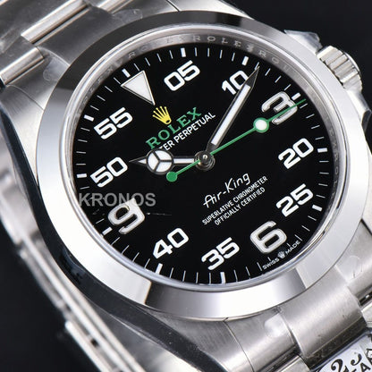 Air King 40mm Black Dial - Authentic Movement