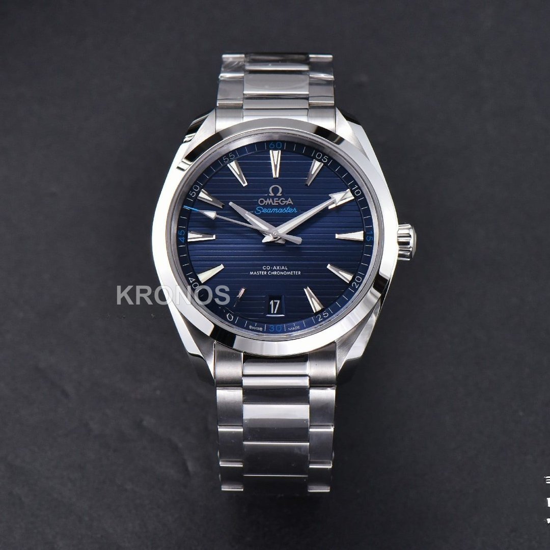 Aqua Terra 150m 41mm Dark Blue Dial Silver Hand Silver Markers A8900 - Authentic Movement