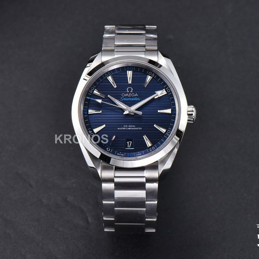 Aqua Terra 150m 41mm Dark Blue Dial Silver Hand Silver Markers A8900 - Authentic Movement