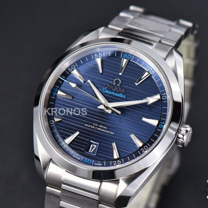 Aqua Terra 150m 41mm Dark Blue Dial Silver Hand Silver Markers A8900 - Authentic Movement