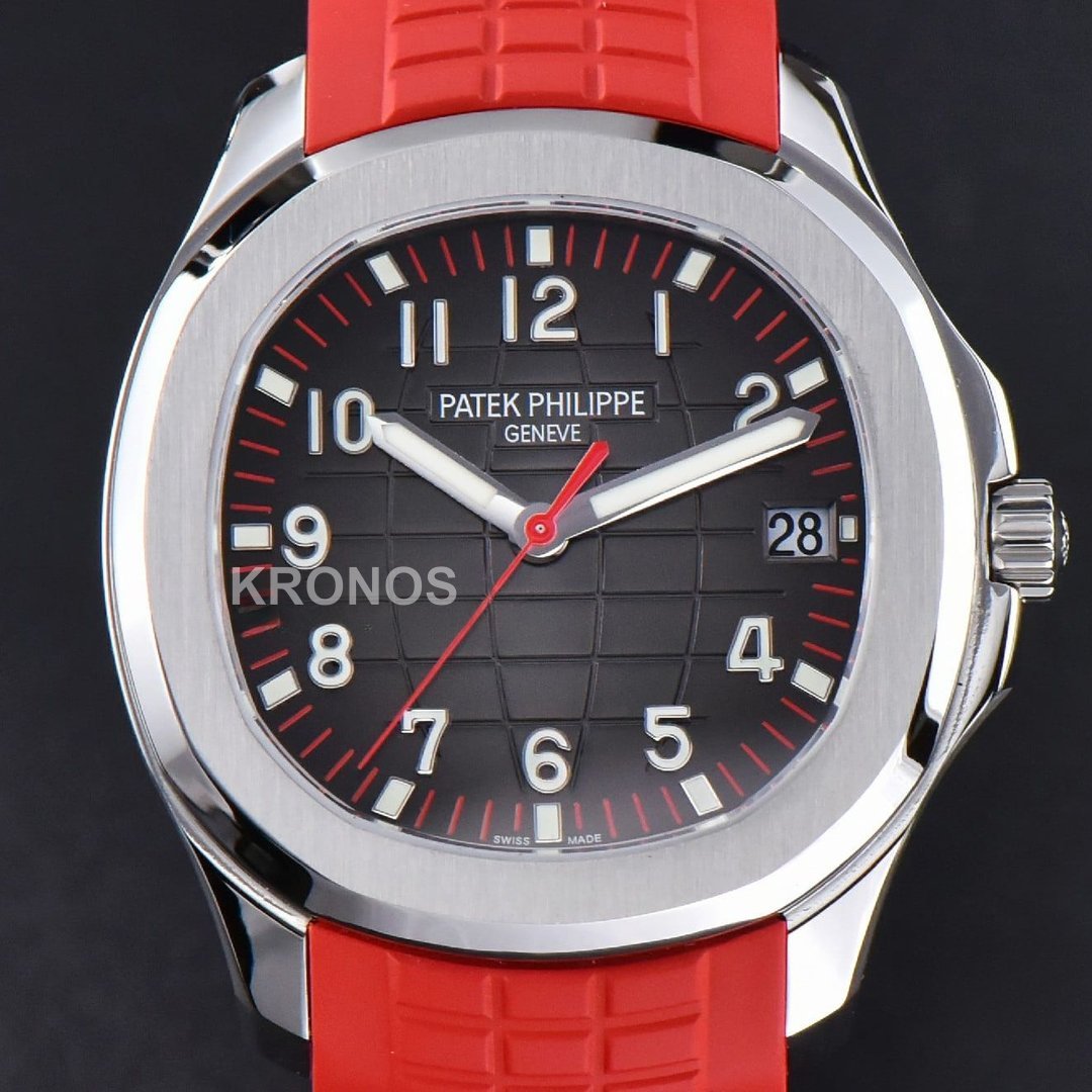 Aquanaut 40mm Singapore Gray Dial Red Hand Red - Authentic Movement