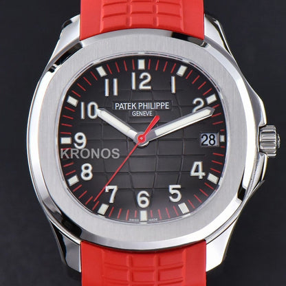 Aquanaut 40mm Singapore Gray Dial Red Hand Red - Authentic Movement