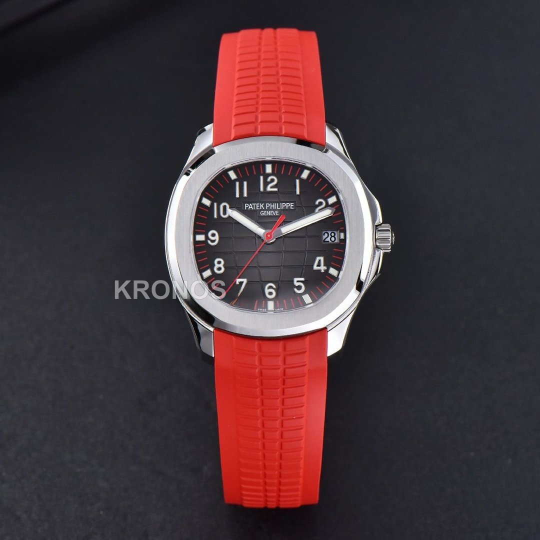 Aquanaut 40mm Singapore Gray Dial Red Hand Red - Authentic Movement