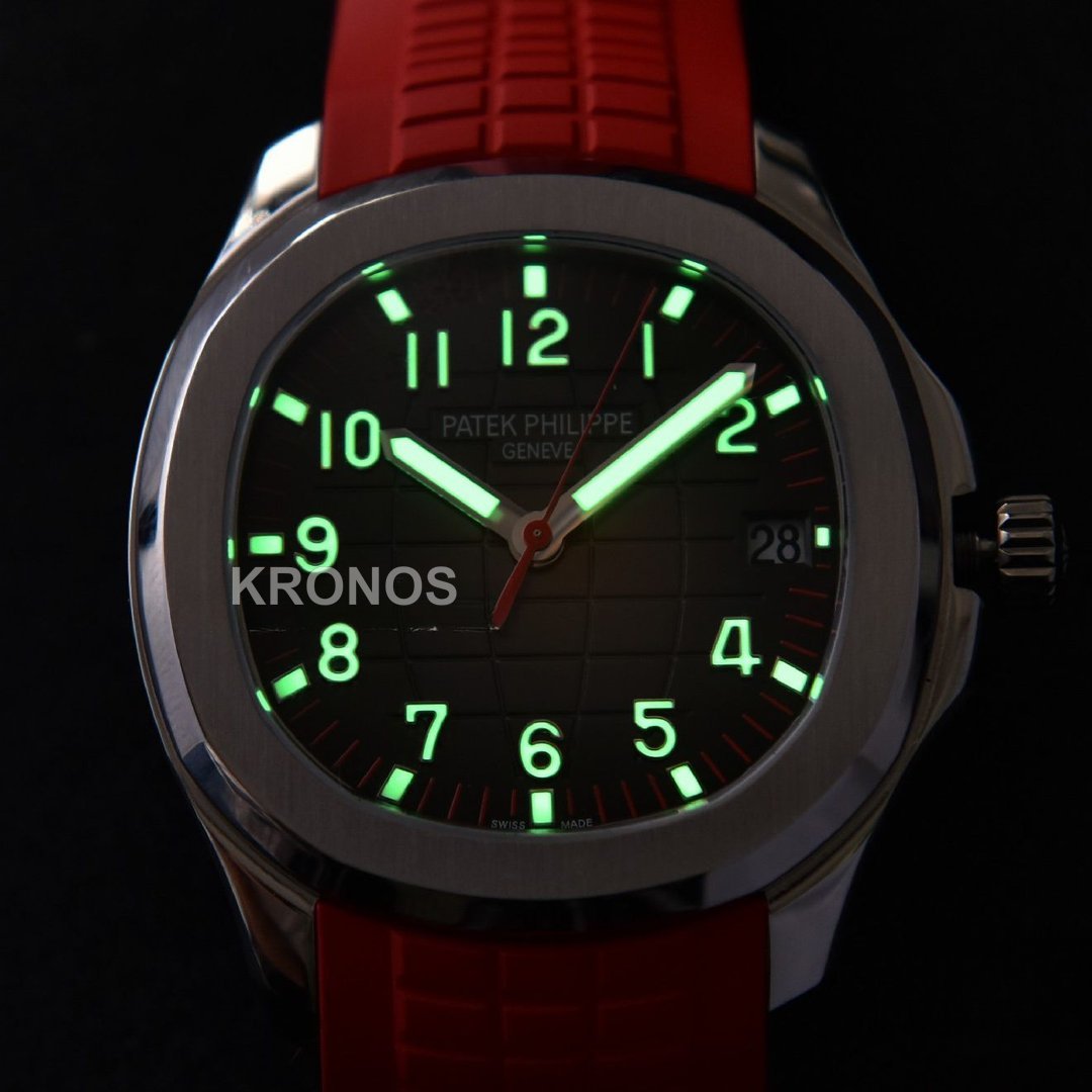 Aquanaut 40mm Singapore Gray Dial Red Hand Red - Authentic Movement