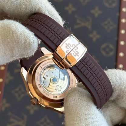Esfera café oscuro Aquanaut Rose Gold Kronos Relojes