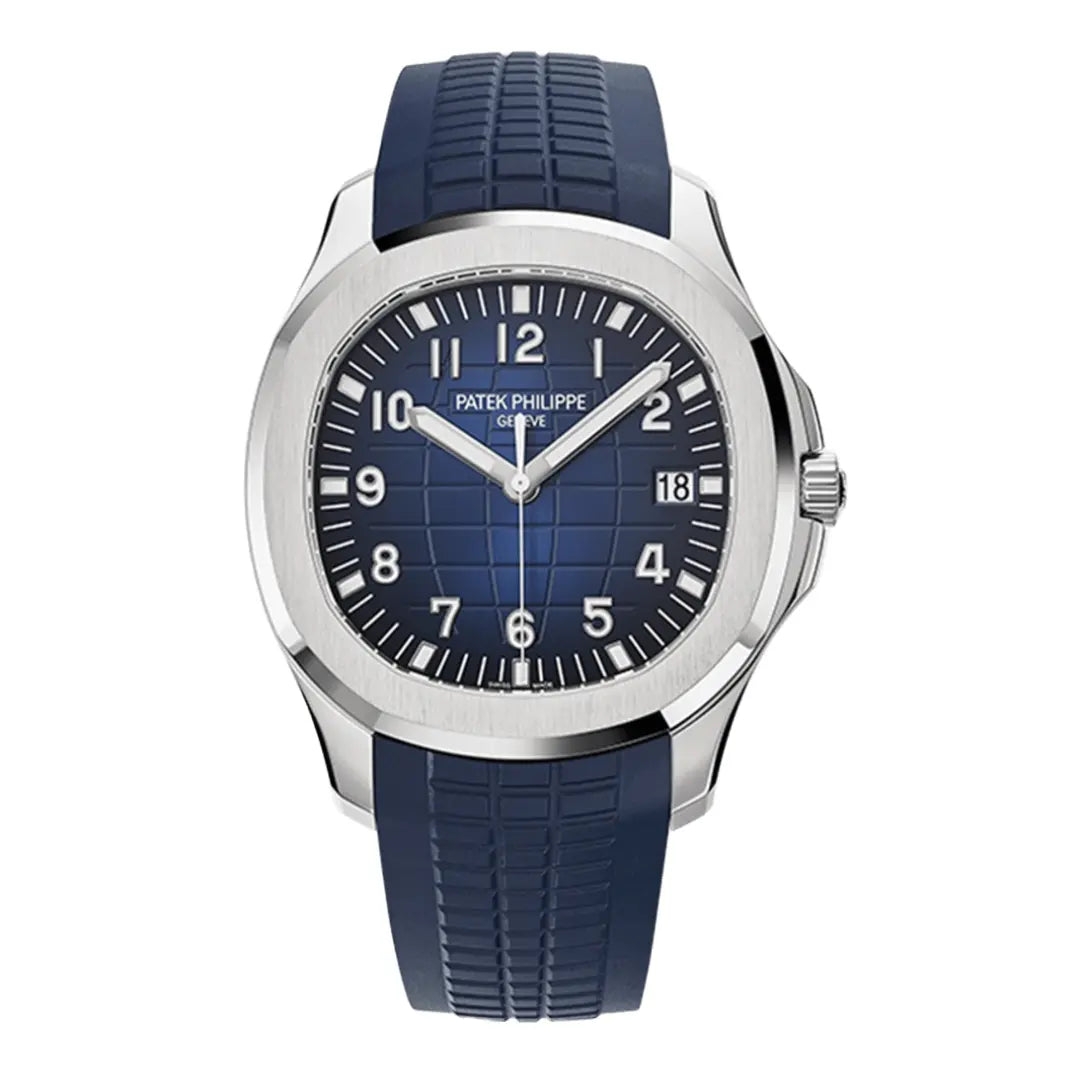 Reloj Aquanaut Steel esfera azul correa caucho Kronos Relojes vista frontal