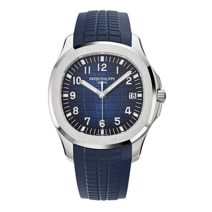 Reloj Aquanaut Steel esfera azul correa caucho Kronos Relojes vista frontal