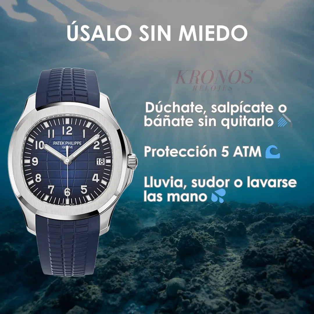Reloj deportivo Aquanaut acero correa de caucho azul Kronos