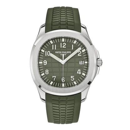 Reloj Aquanaut Steel Green Dial con correa de caucho - Kronos Relojes