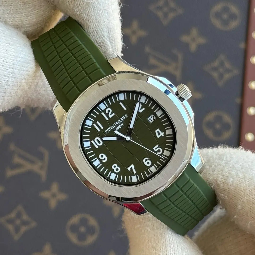 Esfera verde del Aquanaut Steel - Kronos Relojes lujo accesible