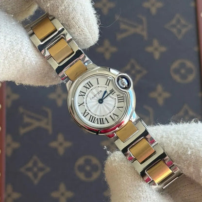 Reloj Ballon Bleu Two-Tone con esfera blanca y correa mixta Kronos