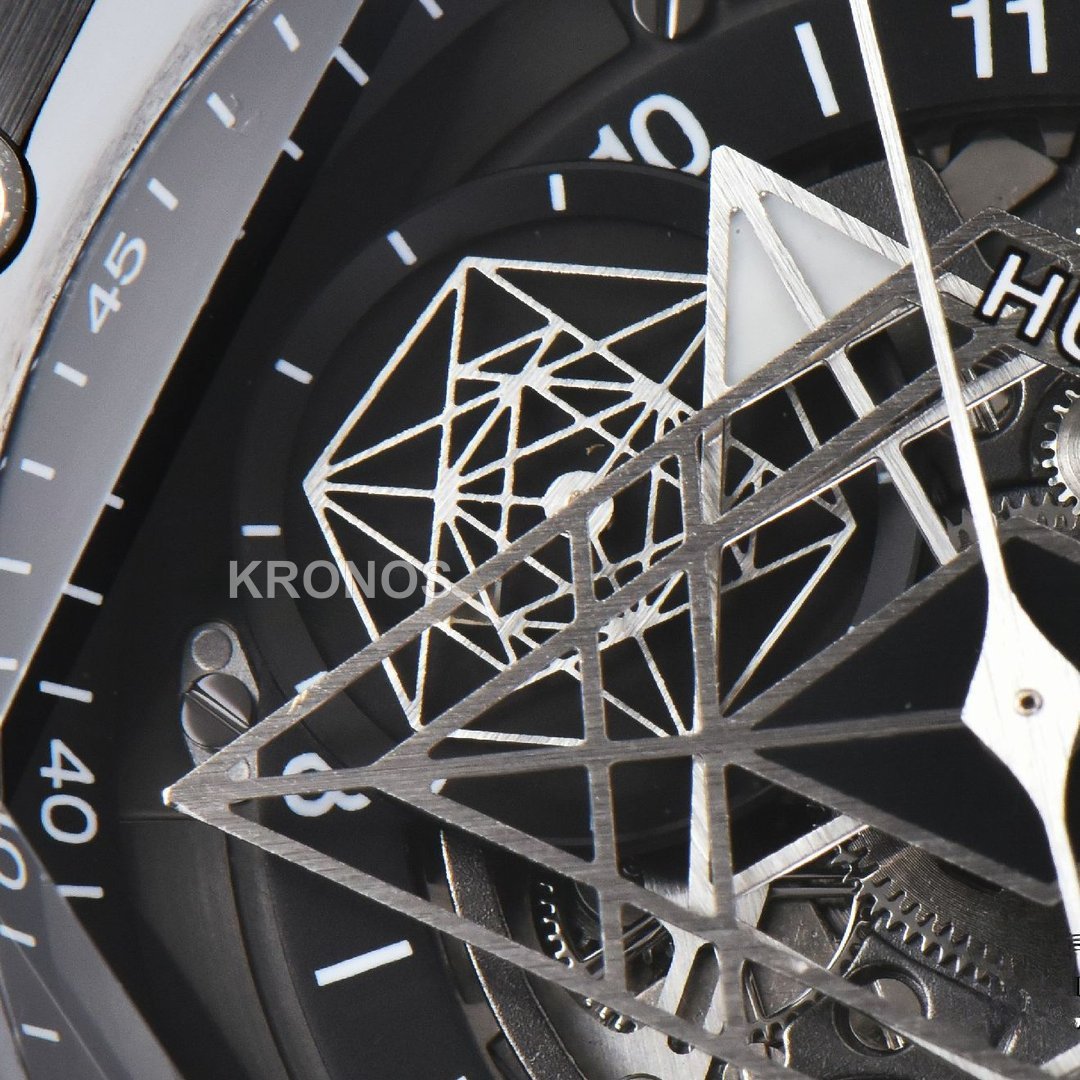 Big Bang Sang Bleu II 45mm Black Ceramic Skeleton Dial Black - Authentic Movement