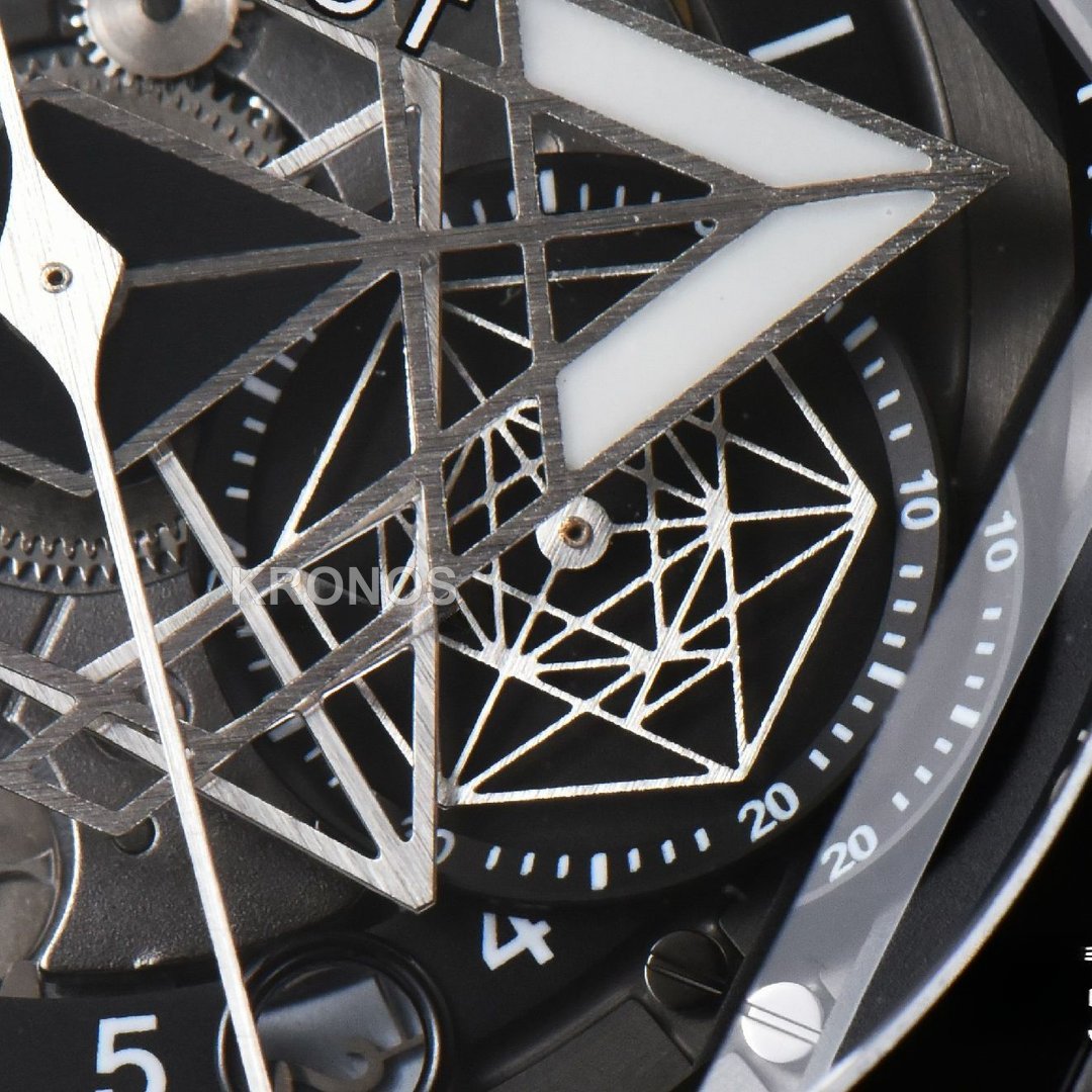 Big Bang Sang Bleu II 45mm Black Ceramic Skeleton Dial Black - Authentic Movement