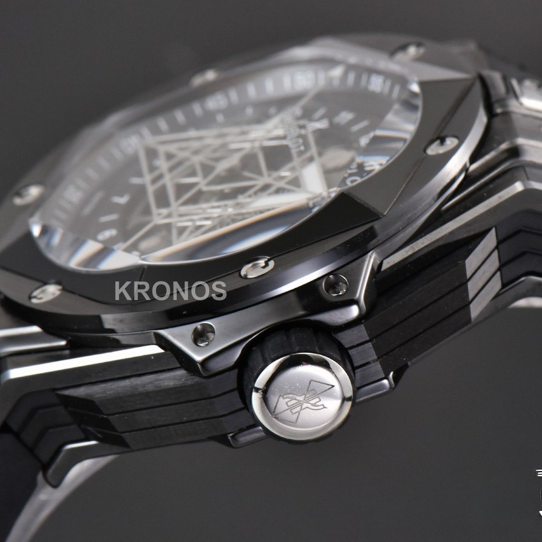 Big Bang Sang Bleu II 45mm Black Ceramic Skeleton Dial Black - Authentic Movement