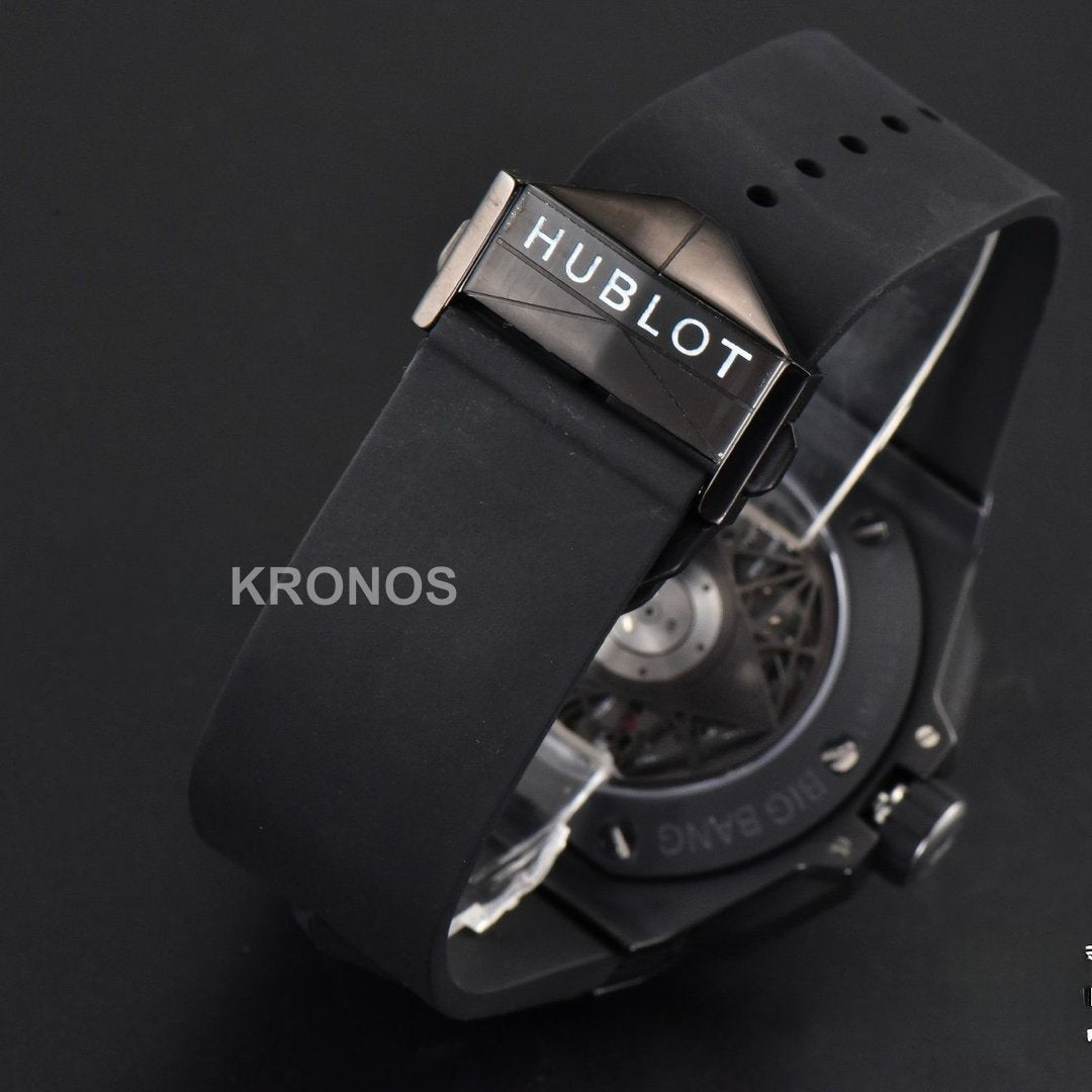 Big Bang Sang Bleu II 45mm Black Ceramic Skeleton Dial Black - Authentic Movement