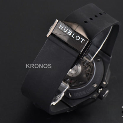 Big Bang Sang Bleu II 45mm Black Ceramic Skeleton Dial Black - Authentic Movement