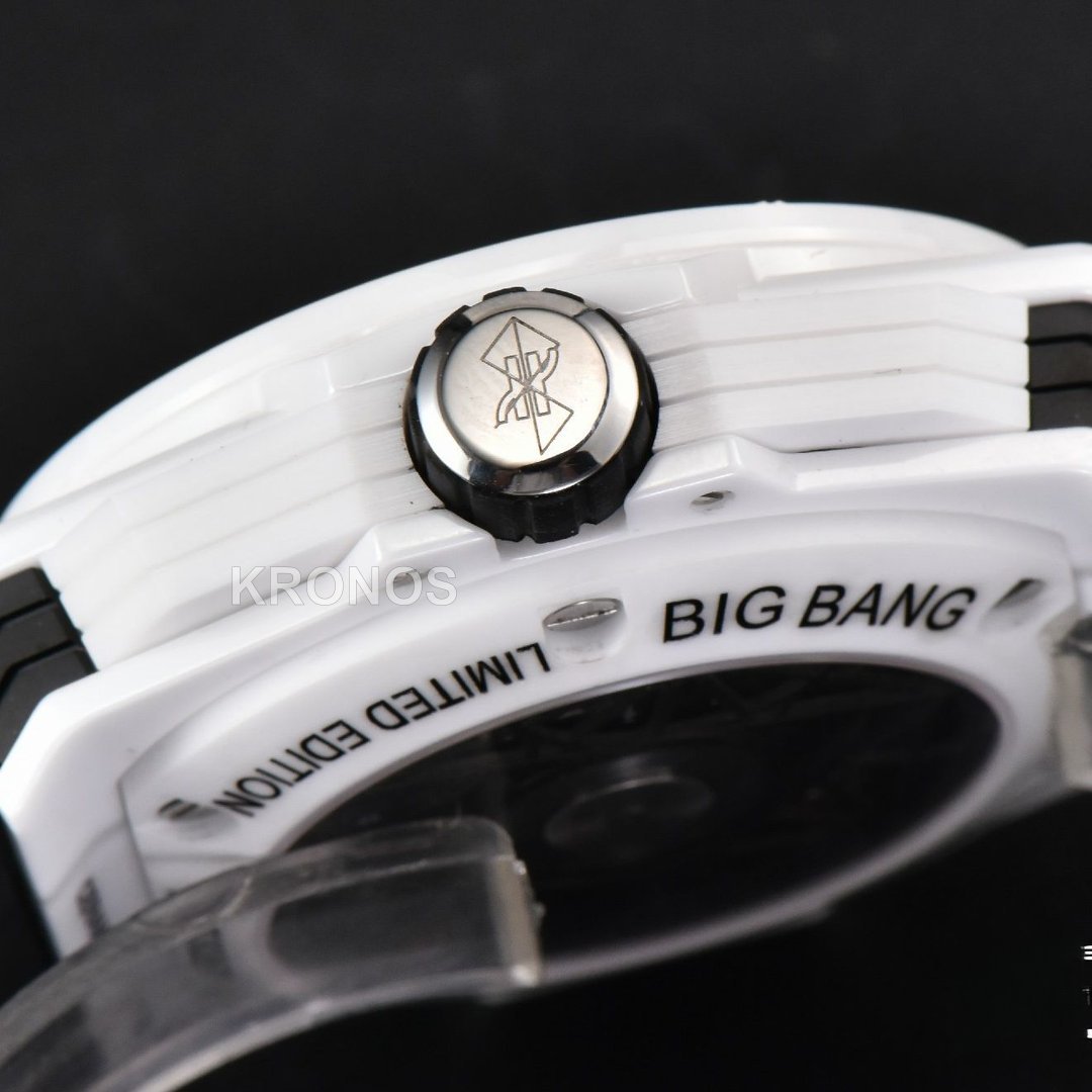 Big Bang Sang Bleu II 45mm White Ceramic Skeleton Dial White A1240 - Authentic Movement
