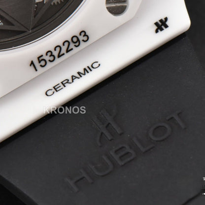 Big Bang Sang Bleu II 45mm White Ceramic Skeleton Dial White A1240 - Authentic Movement
