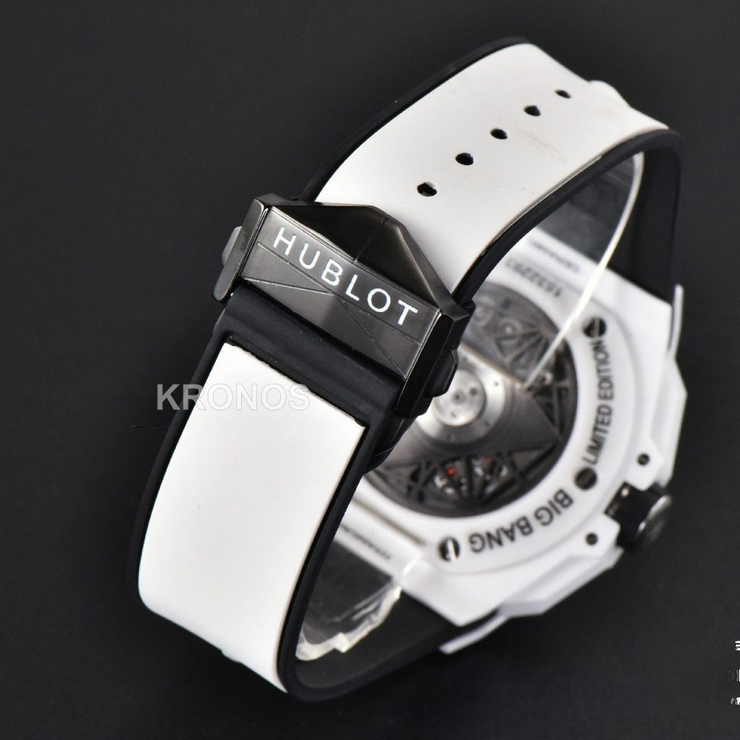 Big Bang Sang Bleu II 45mm White Ceramic Skeleton Dial White A1240 - Authentic Movement